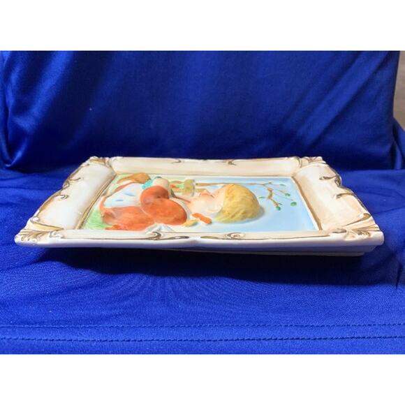 Set of 4 Vintage Ceramic Dimensional Pictures of Boys and Girls Japan - Picture 10 of 11